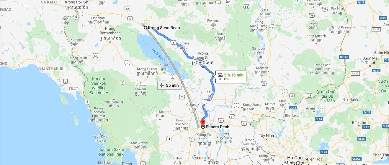 How to get from Siem Reap to Phnom Penh