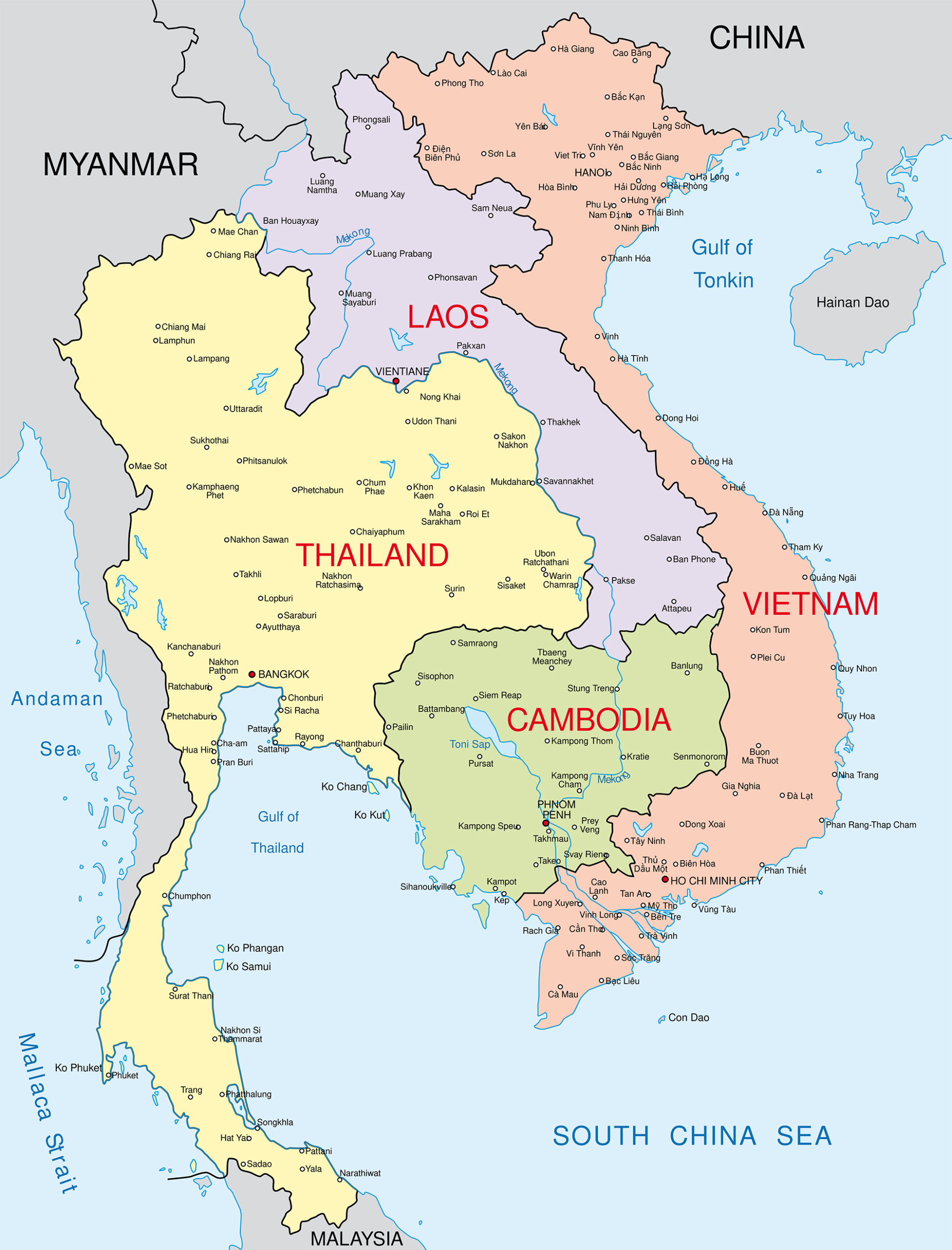 Thailand Laos Vietnam Cambodia