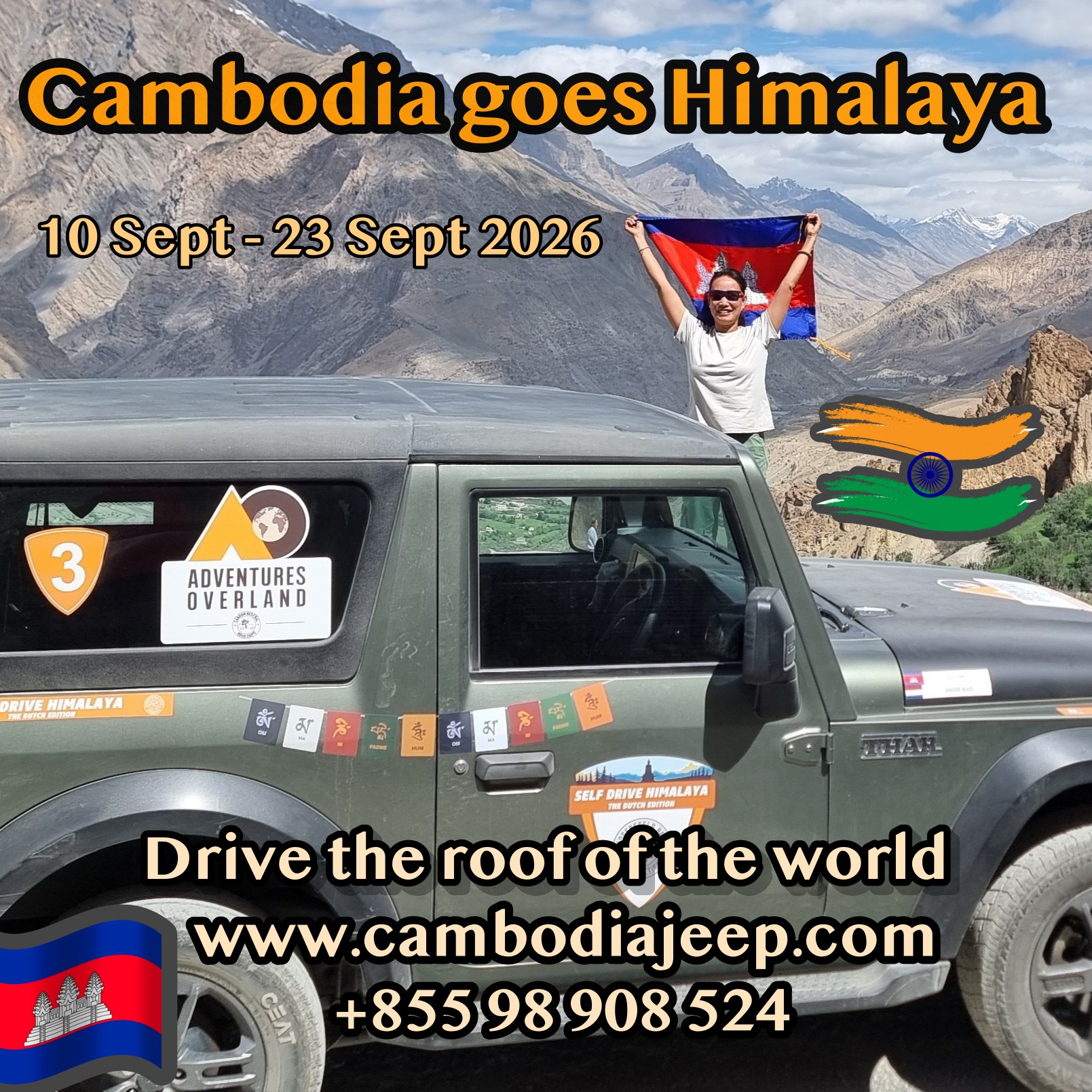 Self drive jeep tour in the Himalaya for Cambodias