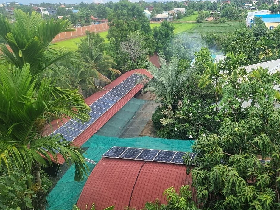 Cambodian Travel Partner Solar panels office