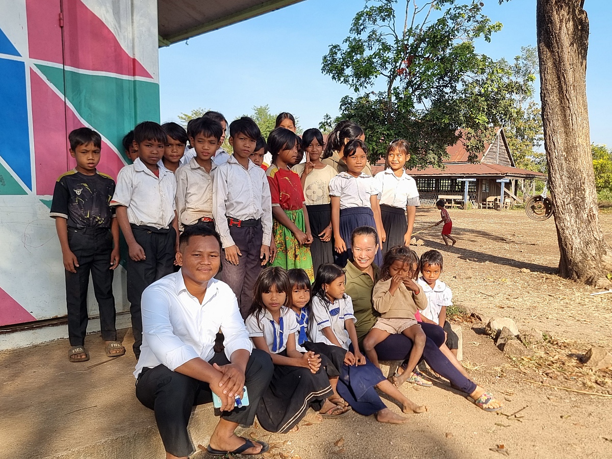 Helping school in rural area