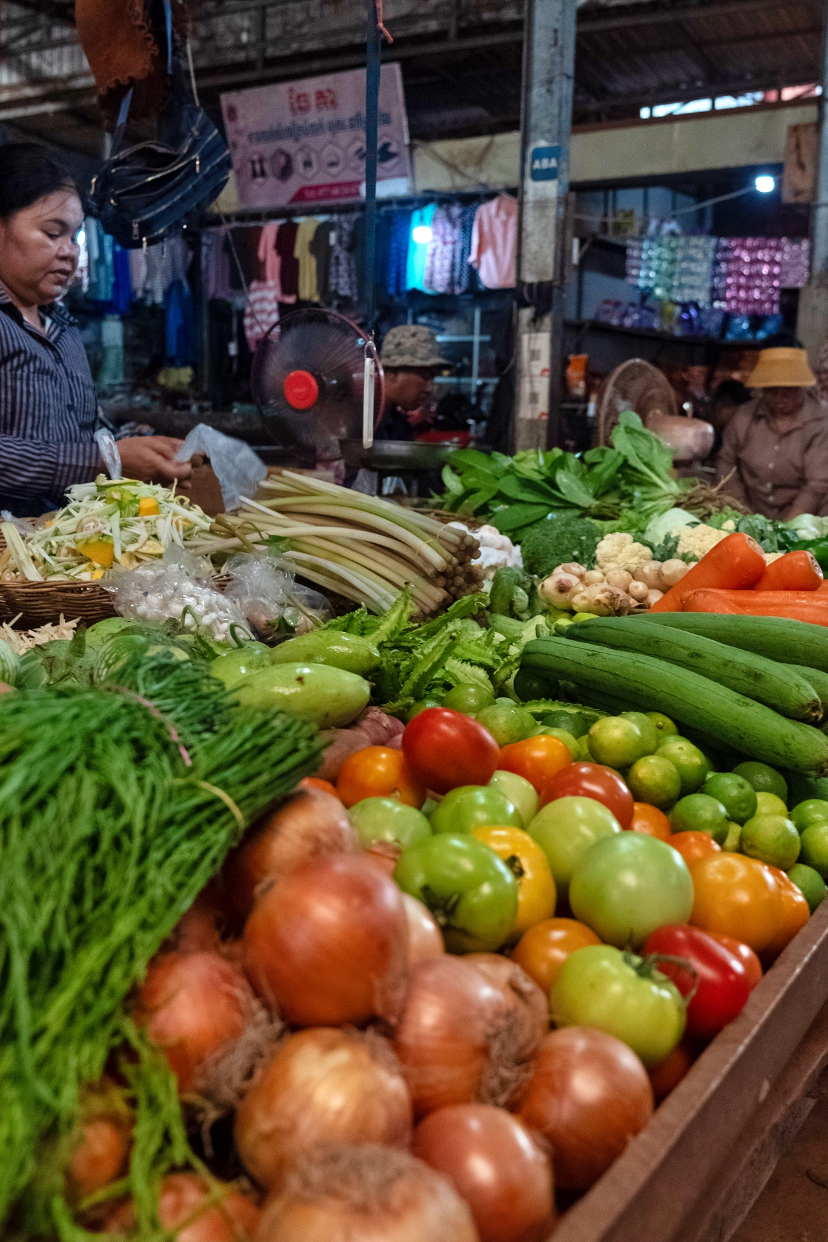 Shopping at local market