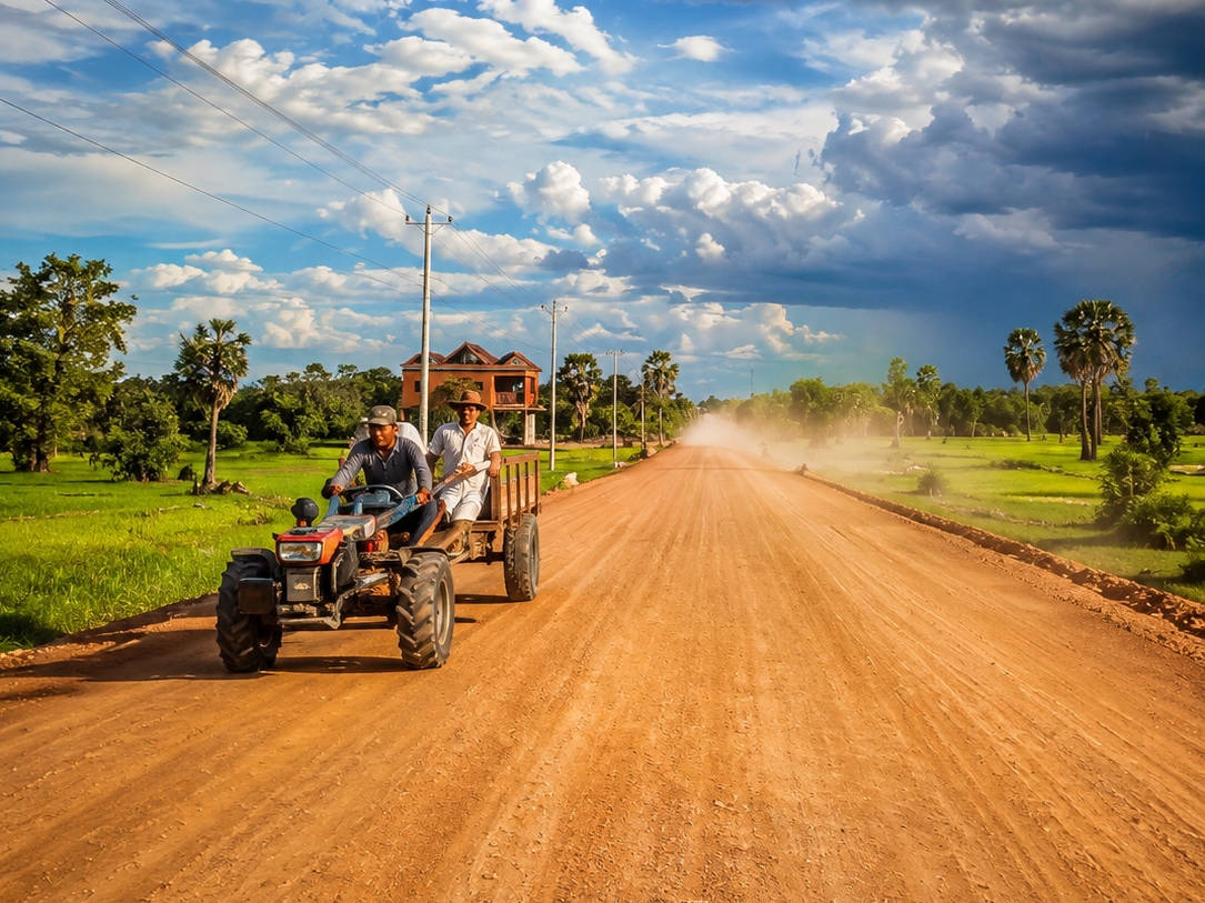 Countryside road Cambodia
